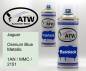Preview: Jaguar, Osmium Blue Metallic, 1AN / MMC / 2151: 400ml Sprühdose + 400ml Klarlack - Set, von ATW Autoteile West.